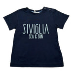 Siviglia T-Shirt Girocollo Tinta Unita con Stampa per Bambino SVNTS17286J BLU SIVIGLIA 