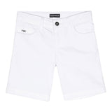 Emporio Armani Bermuda Tinta Unita con 5 Tasche per Bambino 8N4S01X BIANCO EMPORIO ARMANI 