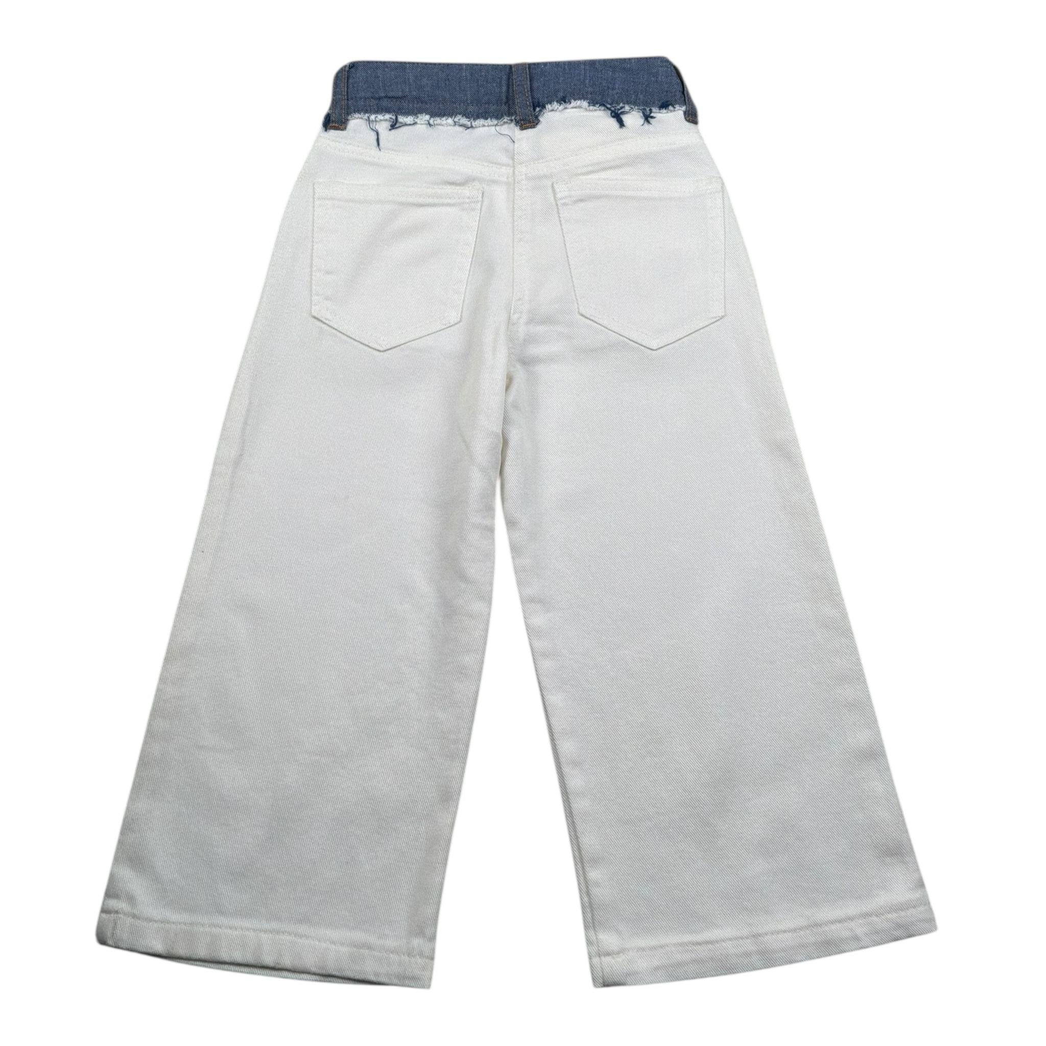 Vicolo Jeans Tinta Unita con Girovita Regolabile per Bambina 3145P00346 BIANCO VICOLO 