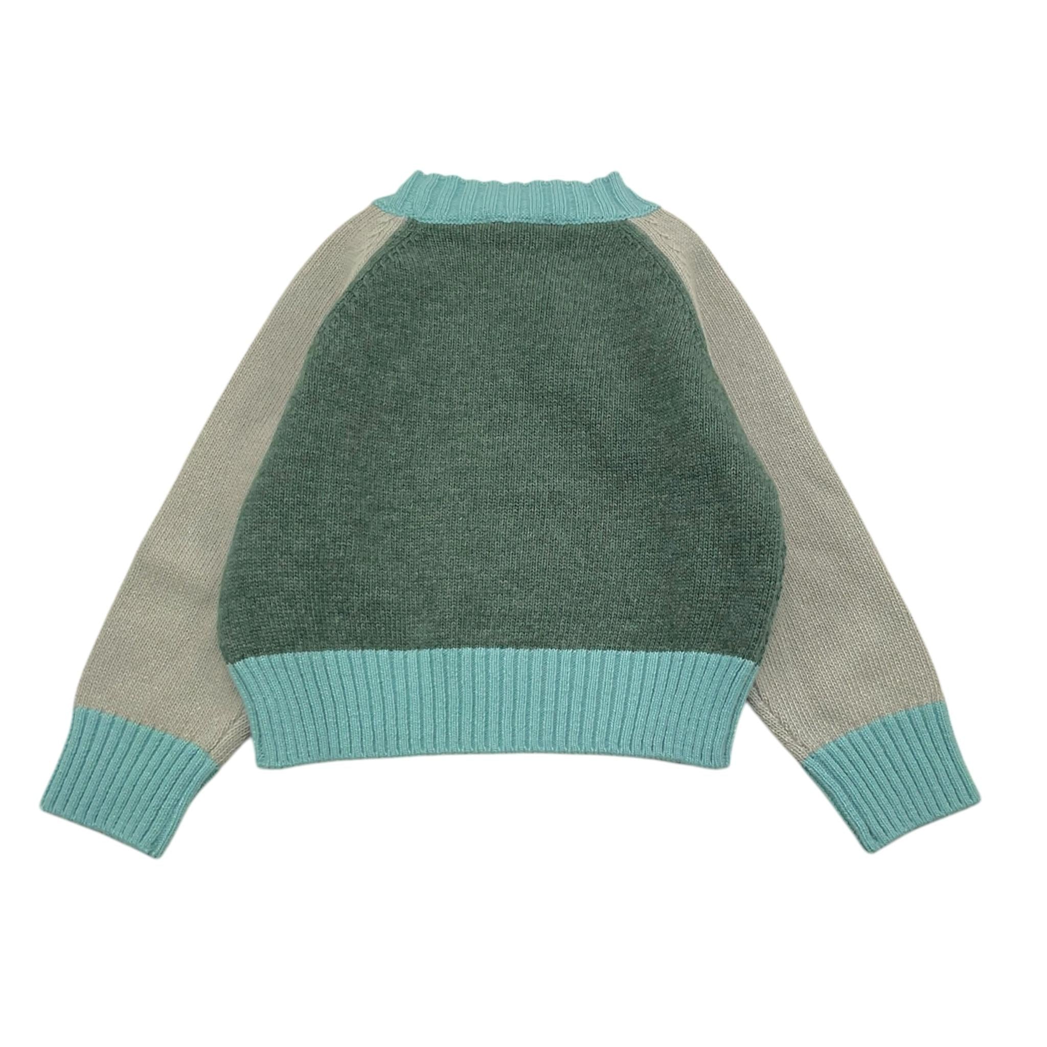 IL GUFO maglia tricolore girocollo Verde per Bambino A24MA453EM220 VERDE IL GUFO 