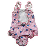 Saint Barth Costume Intero Bicolore con Fantasia A Righe per Bambina CLIO001X BIANCO/ROSA SAINT BARTH 