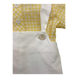 Paz Rodriguez Complete Shirt-Dungarees Two-Tone Yellow For Newborn