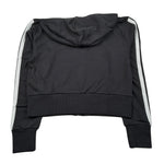 Adidas Felpa con Zip E Cappuccio Tintaunita per Bambina JJ0956 NERO Adidas 