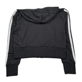 Adidas Felpa con Zip E Cappuccio Tintaunita per Bambina JJ0956 NERO Adidas 