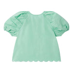 Stella Mccartney Camicia Tinta Unita con Ricami per Bambina TU5A63 VERDE STELLA McCARTNEY 