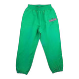 Chiara Ferragni Solid Color Tracksuit Pants With Green Logo For Girls
