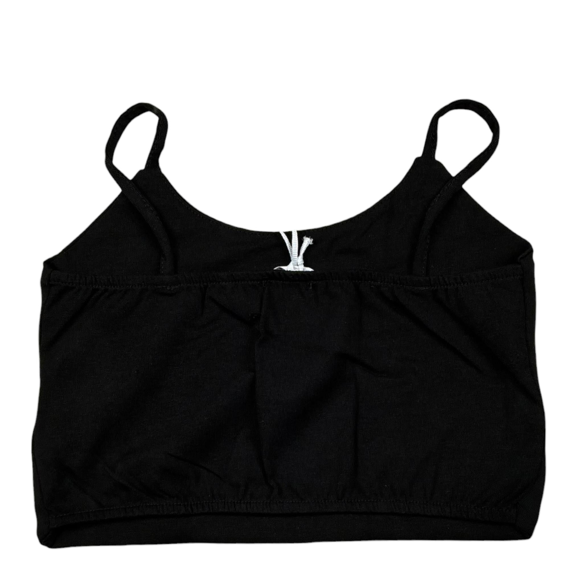 Lu Lu By Miss Grant Top tinta unita A Bretelle Nero per Bambina LL3473 NERO LU LU BY MISS GRANT 