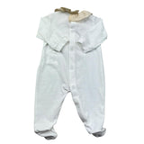 Le Bebe Tutina Manica Lunga Tinta Unita con Stampa per Neonata LBG6333 BIANCO LE BEBE 