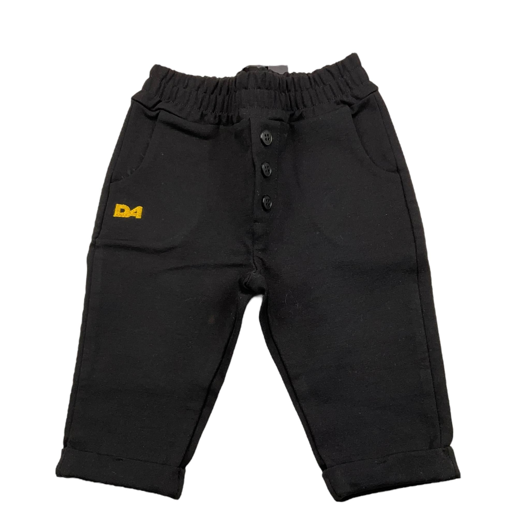 DANIELE ALESSANDRINI pantalone tinta unita con elastico in vita Nero per Bambino 1291P00049 NERO DANIELE ALESSANDRINI 