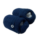 Baby Lord Plain Blue Applique Baby Booties