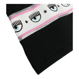 Chiara Ferragni Solid Color Printed Skirt Black For Girls