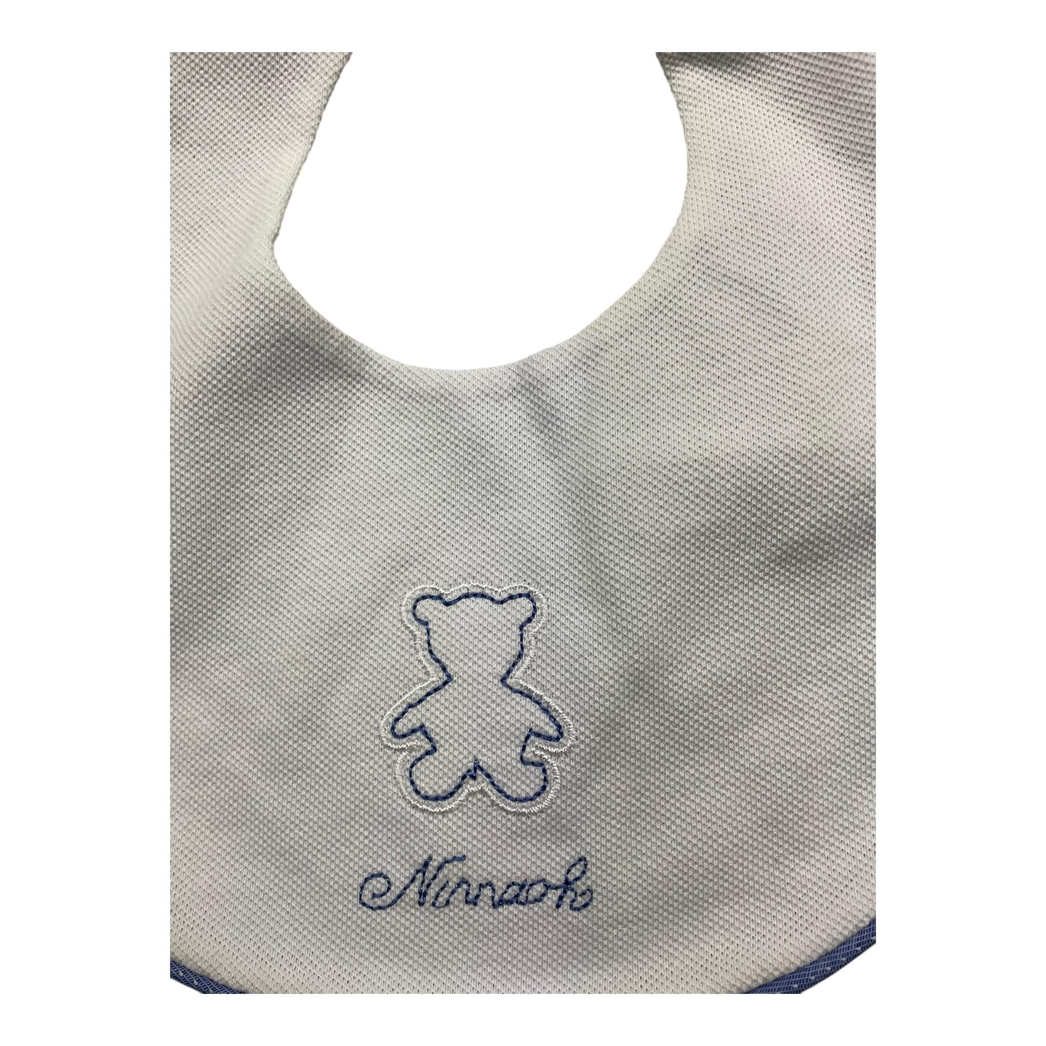 NINNAOH bavetta tinta unita con stampa Bianco per Neonato IE17206 BIANCO NINNAOH 