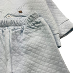 CALAMARO completo 2pz tinta unita felpa-pantalone Azzurro per Neonata 11094 AZZURRO CALAMARO 