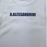 Daniele Alessandrini Solid Color Crew Neck T-Shirt with White Print for Kids