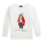 RALPH LAUREN felpa chiusa girocollo tinta unita con stampa in contrasto Panna per Bambino 322960439002 PANNA RALPH LAUREN 