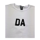Daniele Alessandrini T-Shirt Girocollo Tinta Unita con Stampa In Contrasto per Bambino 1236M00195 BIANCO DANIELE ALESSANDRINI 