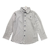 Jeckerson Plain Shirt With White Pattern For Boys