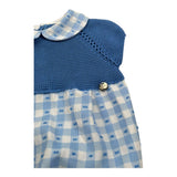 Juliana Pagliaccetto Mezza Manica Fantasia Quadri per Neonato 25171 BLU JULIANA 