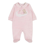 NANAN tutina tinta unita con stampa Rosa per Neonata AI2400101R ROSA NANAN 