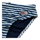Saint Barth Costume Modello Slip Bicolore con Fantasia A Righe per Bambino STRIPES BIANCO/BLU SAINT BARTH 