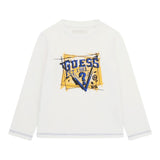 GUESS shirt girocollo tinta unita con stampa Bianco per Neonato N4YI01K8HM4 BIANCO GUESS 
