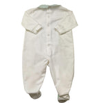 I Delfi Tutina Tinta Unita con Collett E Stampa per Neonato 25P5350 BIANCO I DELFI 