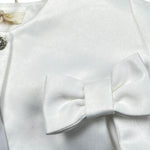 Illiana Coprispalle Tinta Unita con Fiocco per Neonata 521F BIANCO ILLIANA 