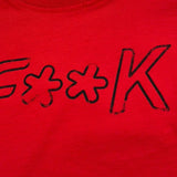 F**K T-Shirt Girocollo Tinta Unita con Stampa per Bambino FJ224210RSJ ROSSO F**K 
