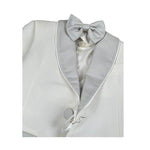 Petit Completo 5 Pezzi Giacca-Camicia-Bermuda-Papillon-Gilet  per Neonato S3515715L PANNA PETIT 