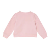 LIU JO felpa chiusa girocollo tinta unita con stampa logo Rosa per Neonata KF4060NX ROSA LIU JO 