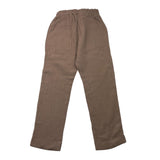 Lalalu' Solid Color Pants With Elastic Waist Brown For Boys