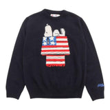 SAINT BARTH maglia tinta unita girocollo stampa snoopie Blu per Bambino SNOOPYUSA BLU SAINT BARTH 
