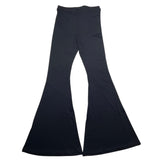 Manila Grace Black Bell Bottoms Solid Color Pants For Girls