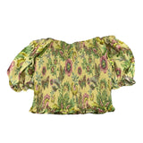 Fun &amp; Fun Top Half Sleeve Green Fantasy Print for Girls