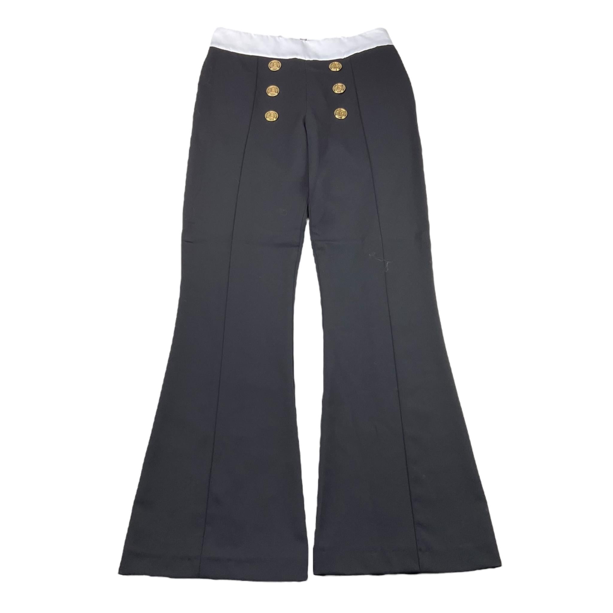 BALMAIN pantalone modello a zampa tinta unita Nero per Bambina 6R6F20 NERO BALMAIN 