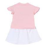 Moschino Completo 2 Pezzi T-Shirt-Gonna per Neonata MAG01G BIANCO/ROSA MOSCHINO 