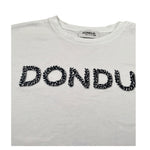 Dondup T-Shirt Girocollo Tinta Unita con Stampa per Bambina DFTS023X BIANCO DONDUP 