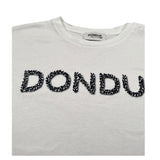 Dondup T-Shirt Girocollo Tinta Unita con Stampa per Bambina DFTS023X BIANCO DONDUP 
