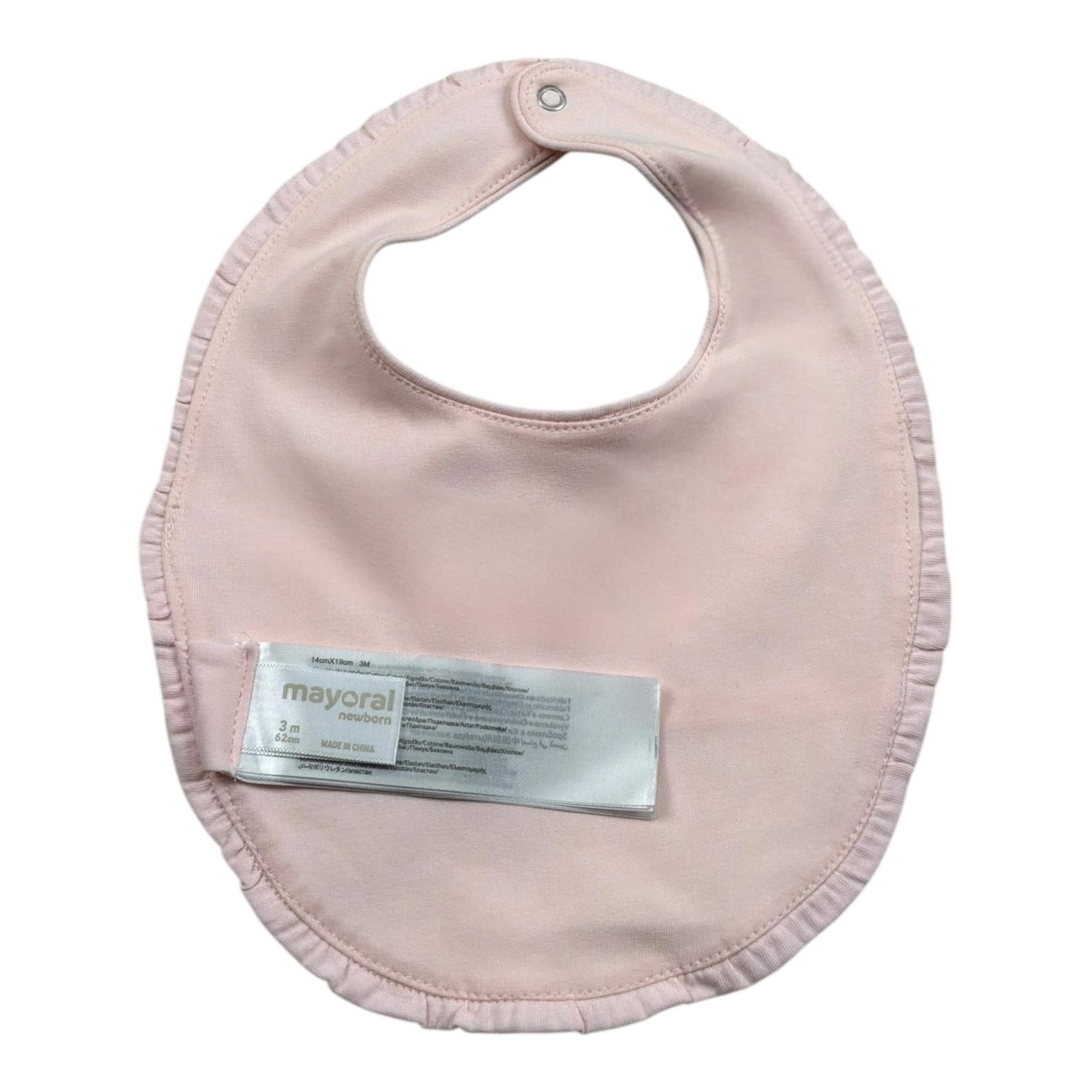 Mayoral Bavetta Tinta Unita con Fiocco per Neonata 9905 ROSA MAYORAL 