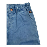 Carre'Ment Beau Jeans Solid Color With Elastic Waist Light Blue For Girls