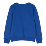 KENZO felpa chiusa girocollo tinta unita cn logo Blu per Bambino K25849 BLU KENZO 