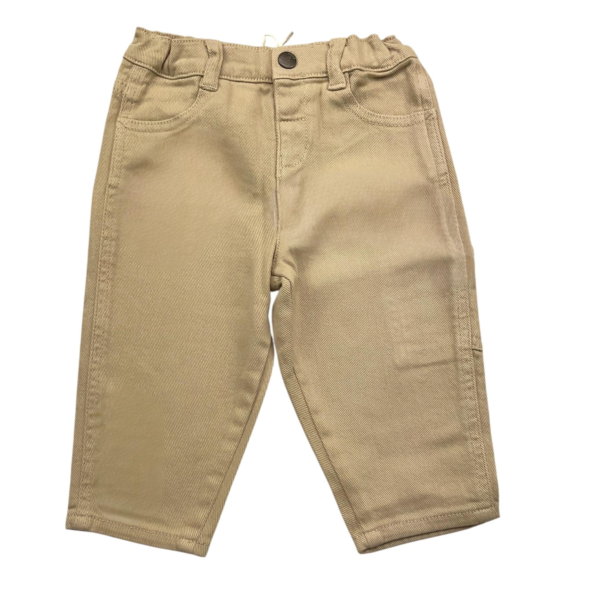 EMPORIO ARMANI pantalone tinta unita con elastico in vita Beige per Neonato 6DHJ95 BEIGE EMPORIO ARMANI 