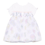 Monnalisa Abito Mezza Manica con Gonna Tulle per Neonata 31E906 BIANCO MONNALISA 