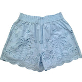 Saint Barth Short Fantasia Quadretti con Elastico In Vita per Bambina MEAVE AZZURRO SAINT BARTH 