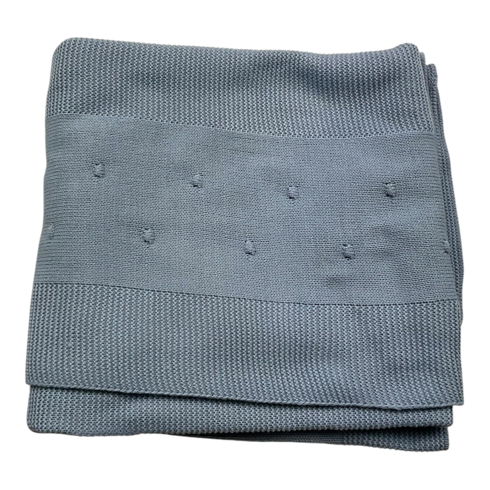 MAC ILUSIO'N coperta tinta unita con ricami Azzurro per Neonato TO71 AZZURRO MAC ILUSIO'N 
