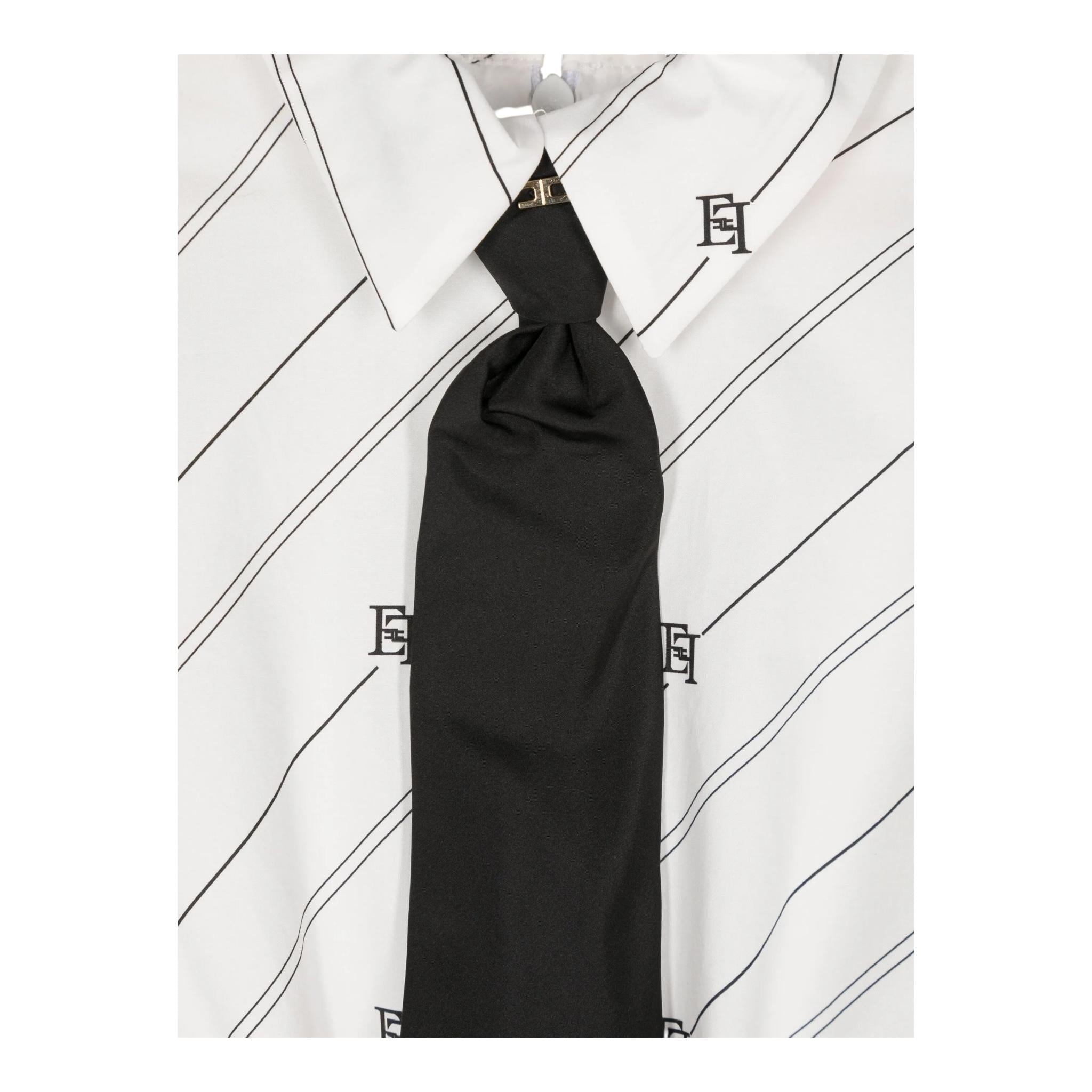 ELISABETTA FRANCHI tuta intera bicolore manica lunga con cravatta Bianco/grigio per Bambina EFTA092X BIANCO/GRIGIO ELISABETTA FRANCHI 