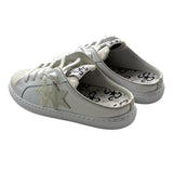 2Star Sneakers Solid Color With Stars Laces And Glitter White For Girls