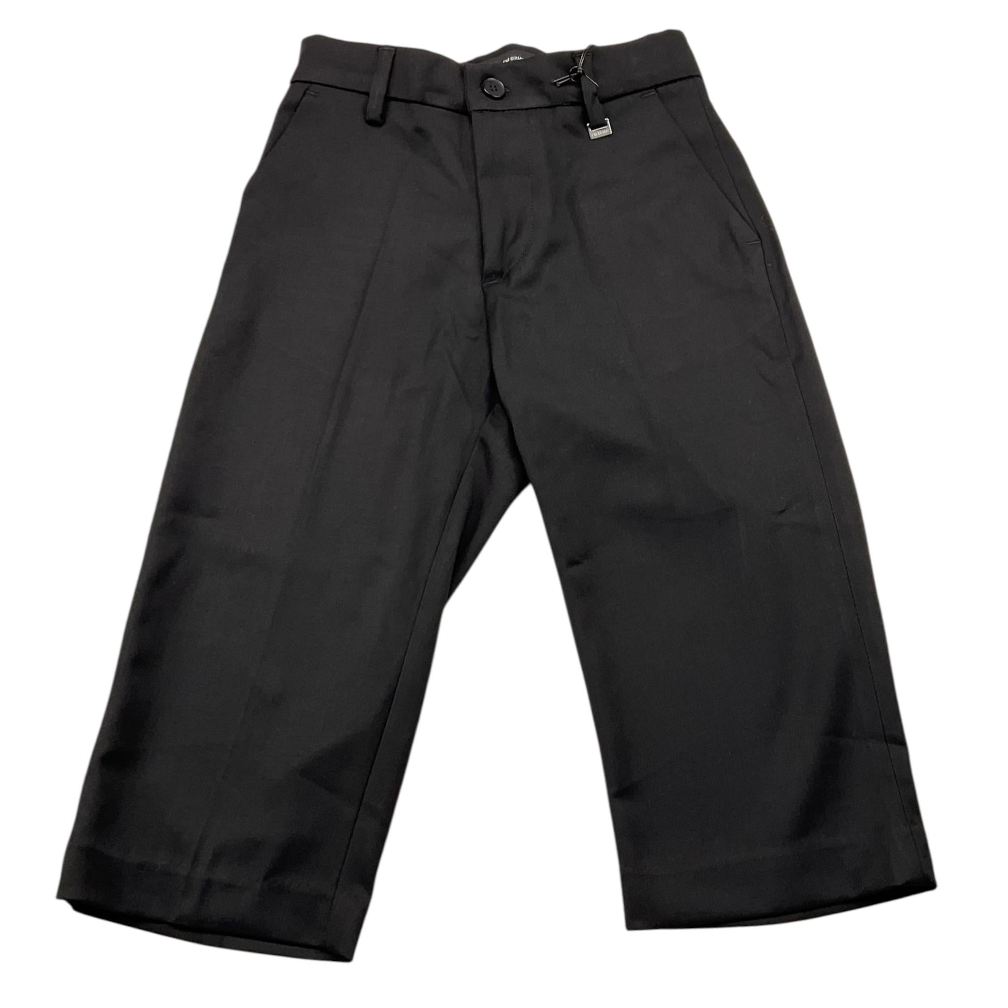 I'M BRIAN pantalone tinta unita con girovita regolabile Nero per Bambino PA3074JX NERO I'M BRIAN 