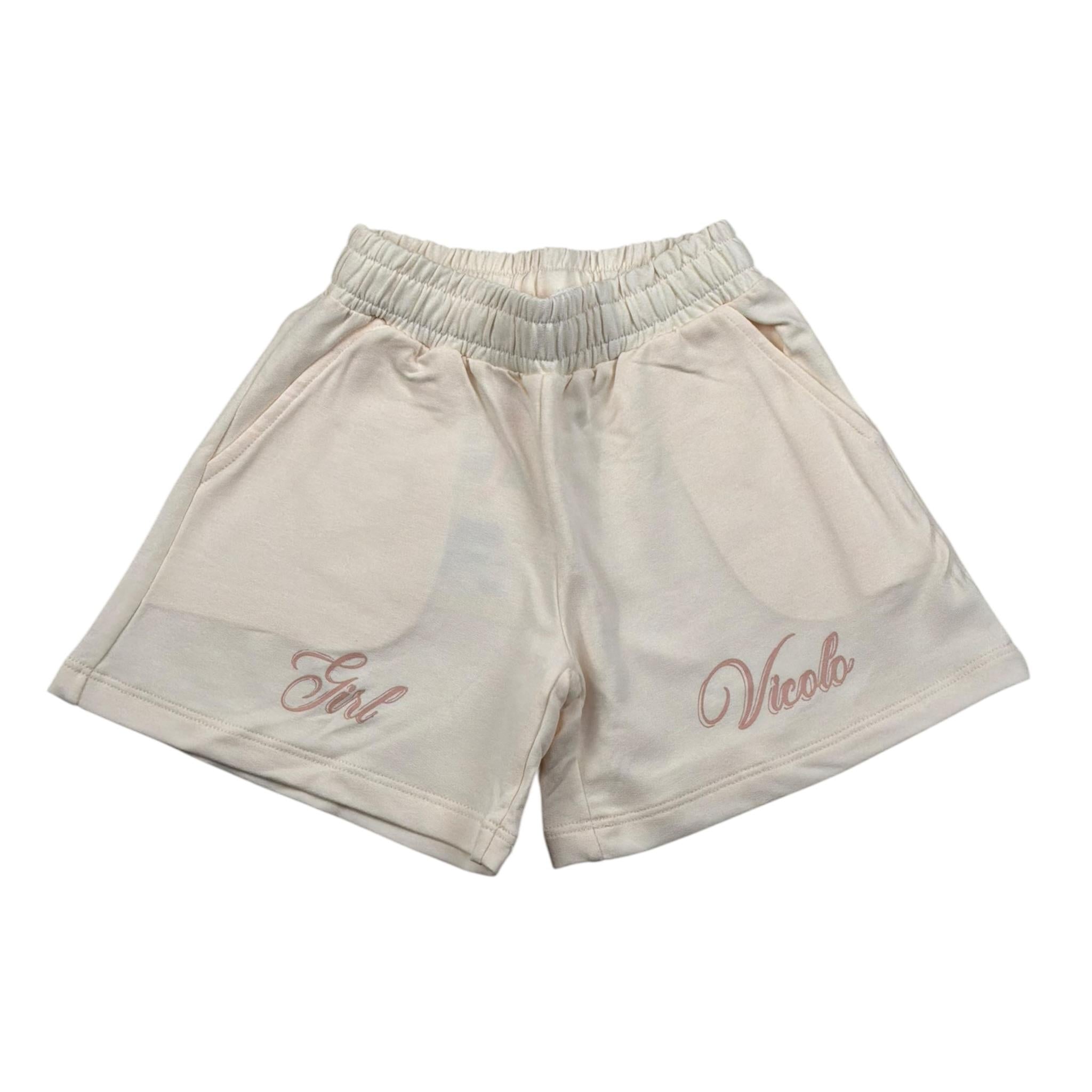 Vicolo Short In Felpa Tinta Unita con Stampa per Bambina 3146SF00271 ROSA VICOLO 