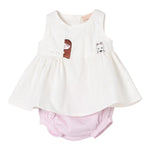 Elisabetta Franchi Completo 2 Pezzi Camicia-Coulotte Bicolore per Neonata ENCD098X BIANCO ELISABETTA FRANCHI 